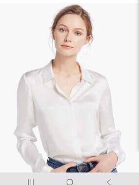 Lily Silk Brand Silk Long Sleeve Shirt Brand new Lady Small